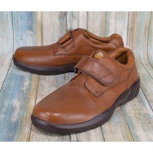 Dr. Comfort William Men's Size 11.5 (M) Brown Leather Orthopedic Comfort Shoes